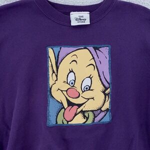 Vintage Snow White Dopey Dwarf Disney Store Sweatshirt Mens Small Movie 90s